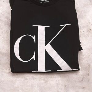Calvin Klein Black Tee with White CK Logo